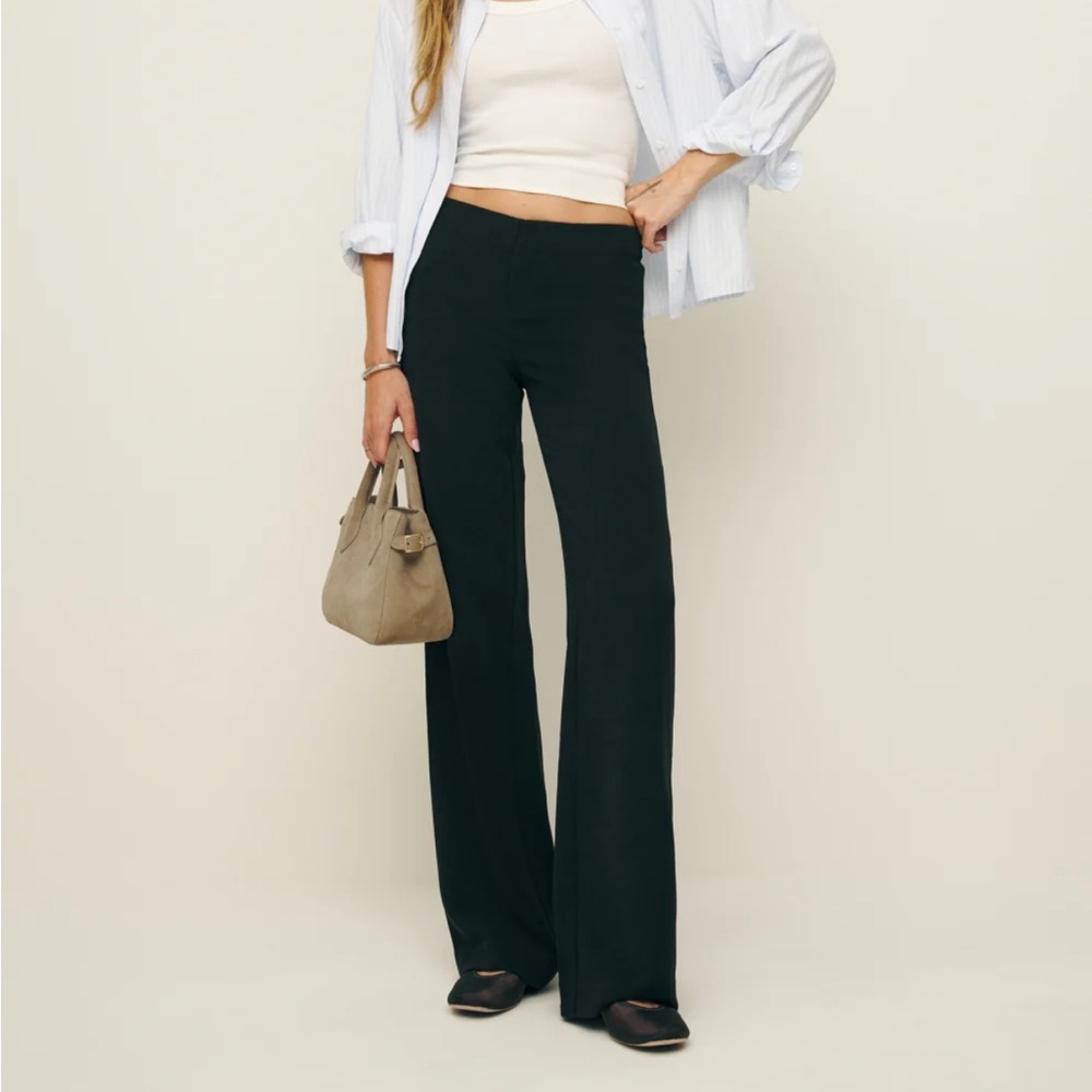 Reformation Black Wide Leg Pants